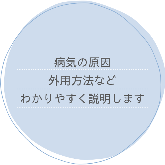 病気の原因外用方法などわかりやすく説明します
